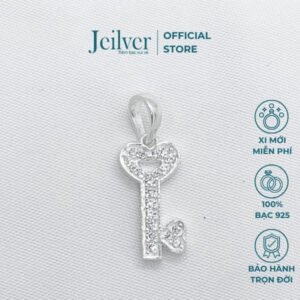 Mặt dây chuyền bạc nữ chìa khóa mở trái tim – Jeilver MDC19