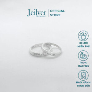 Nhẫn đôi bạc tình yêu giản dị – Jeilver NĐ18