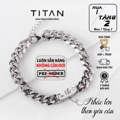 Vòng Tay Titan Khắc Chữ